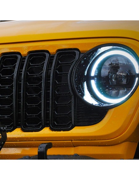 Phares halo led type US pour Jeep Wrangler JL