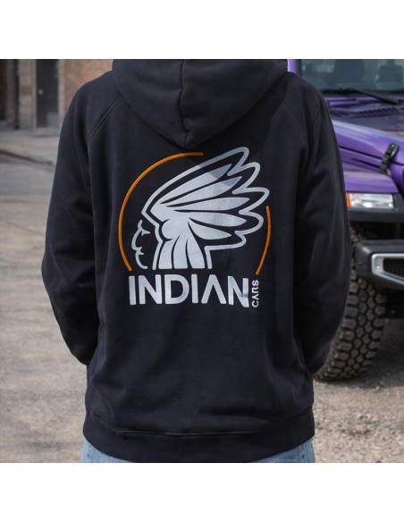 Veste à capuche noir Indiancars