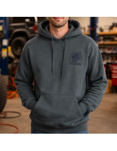 Sweat à capuche gris Indiancars