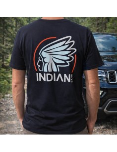 T-shirt INDIANCARS col "V" noir 2