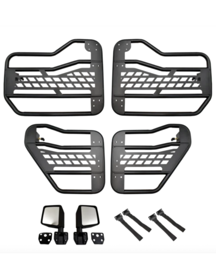 Portes tubes Jeep Wrangler JLU 4 portes + retroviseurs (et Gladiator)