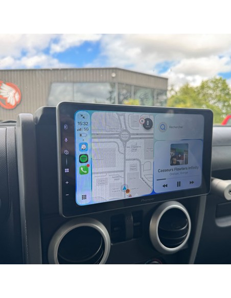 Autoradio Carplay / Android Pioneer pour Jeep Wrangler avec montage