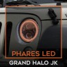 Phares led avec grand halo Jeep Wrangler JK